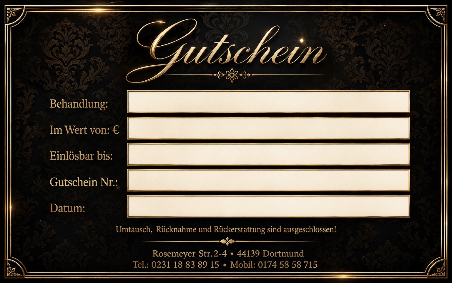 Exklusiver Gutschein